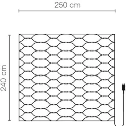 LED Lichternetz Für Außen, 240 Cm, Grün