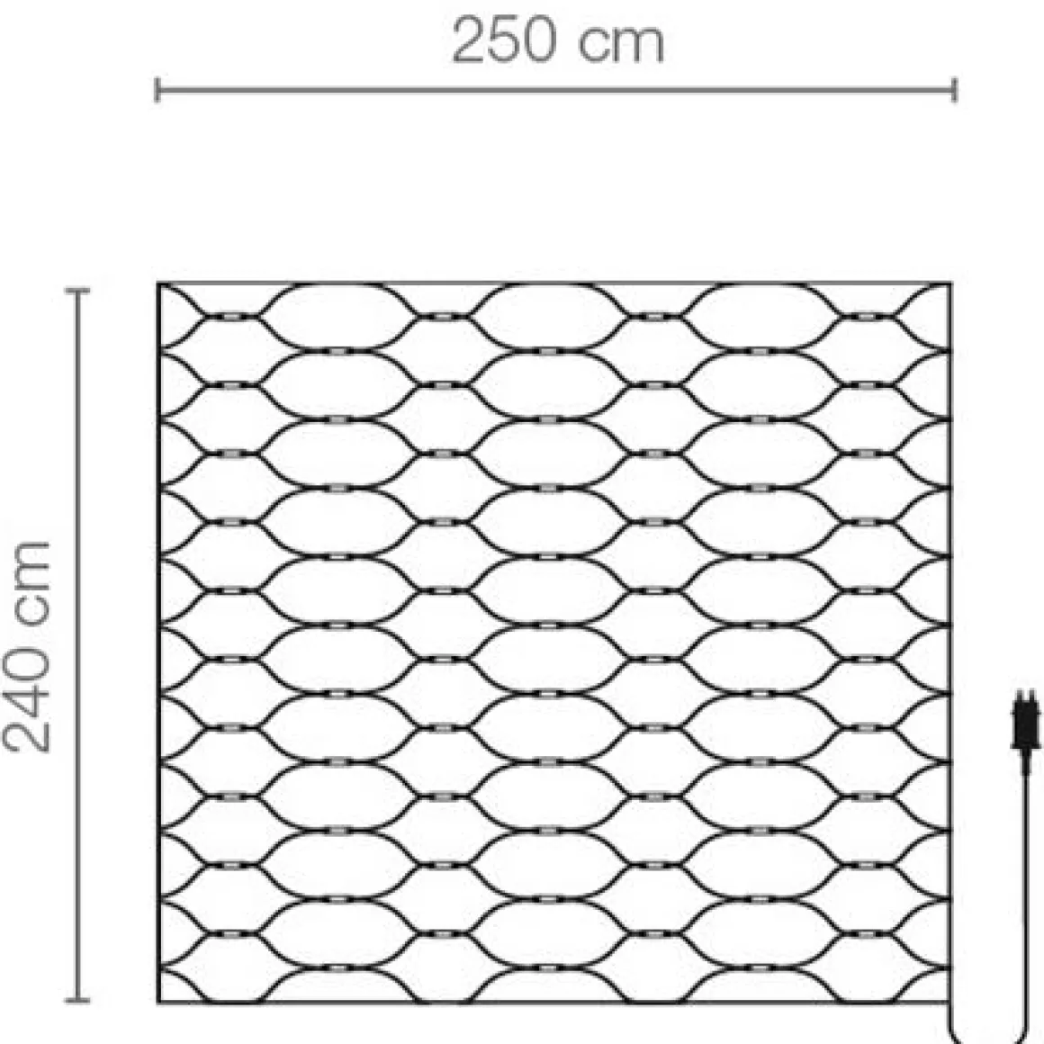 LED Lichternetz Für Außen, 240 Cm, Grün