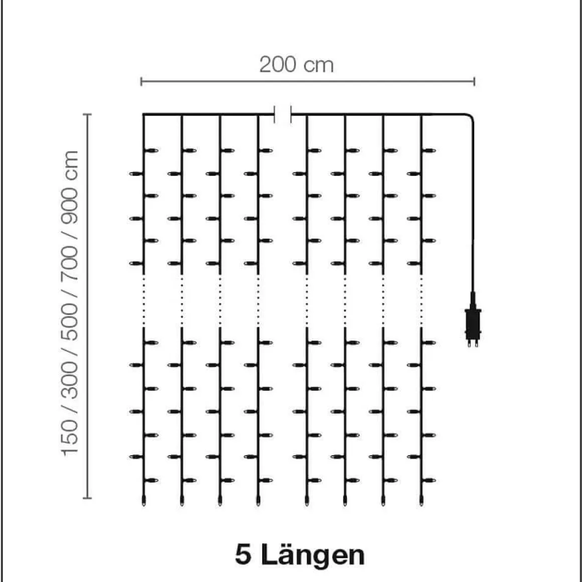 LED Lichtvorhang Für Außen, 720 Cm