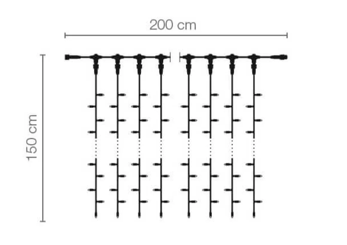 LED Profi Lichtvorhang System IP67, 150 Cm, Ohne Zuleitung