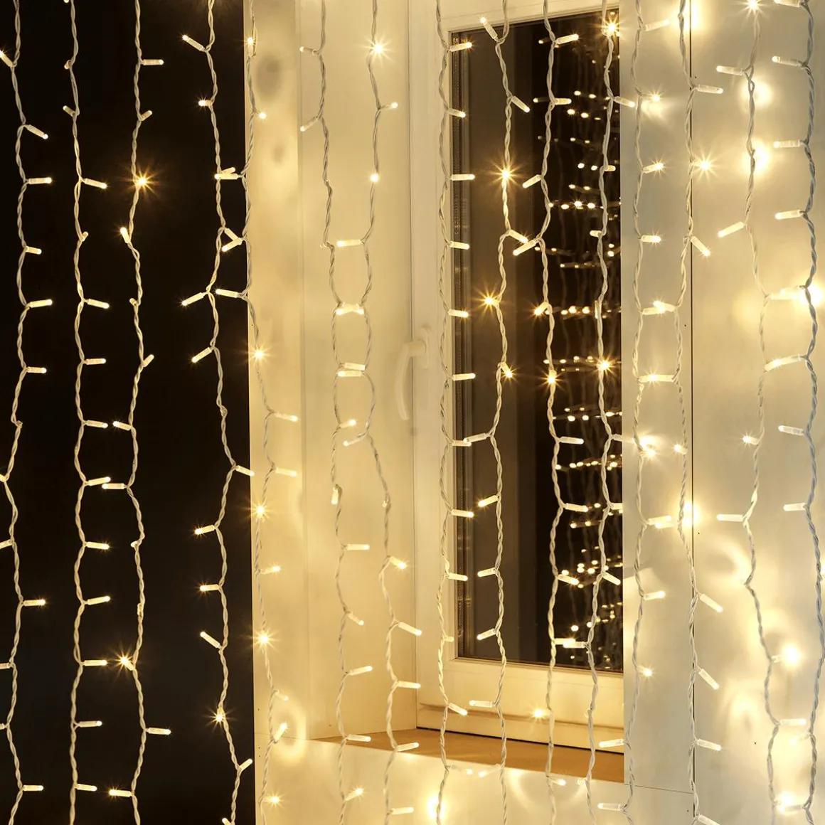 LED Profi Lichtvorhang System IP67, 500 Cm Ohne Zuleitung, Weiß