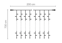 LED Profi Lichtvorhang System IP20, 700 Cm Ohne Zuleitung