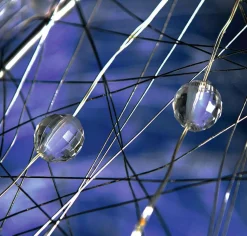 LED-Draht-Leuchtkugel 25 Cm Ø, Silber