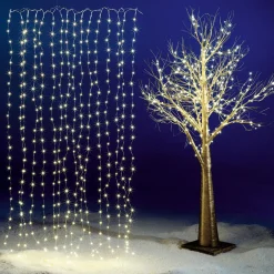 LED-Draht-Lichtvorhang Für Außen, 240 Cm