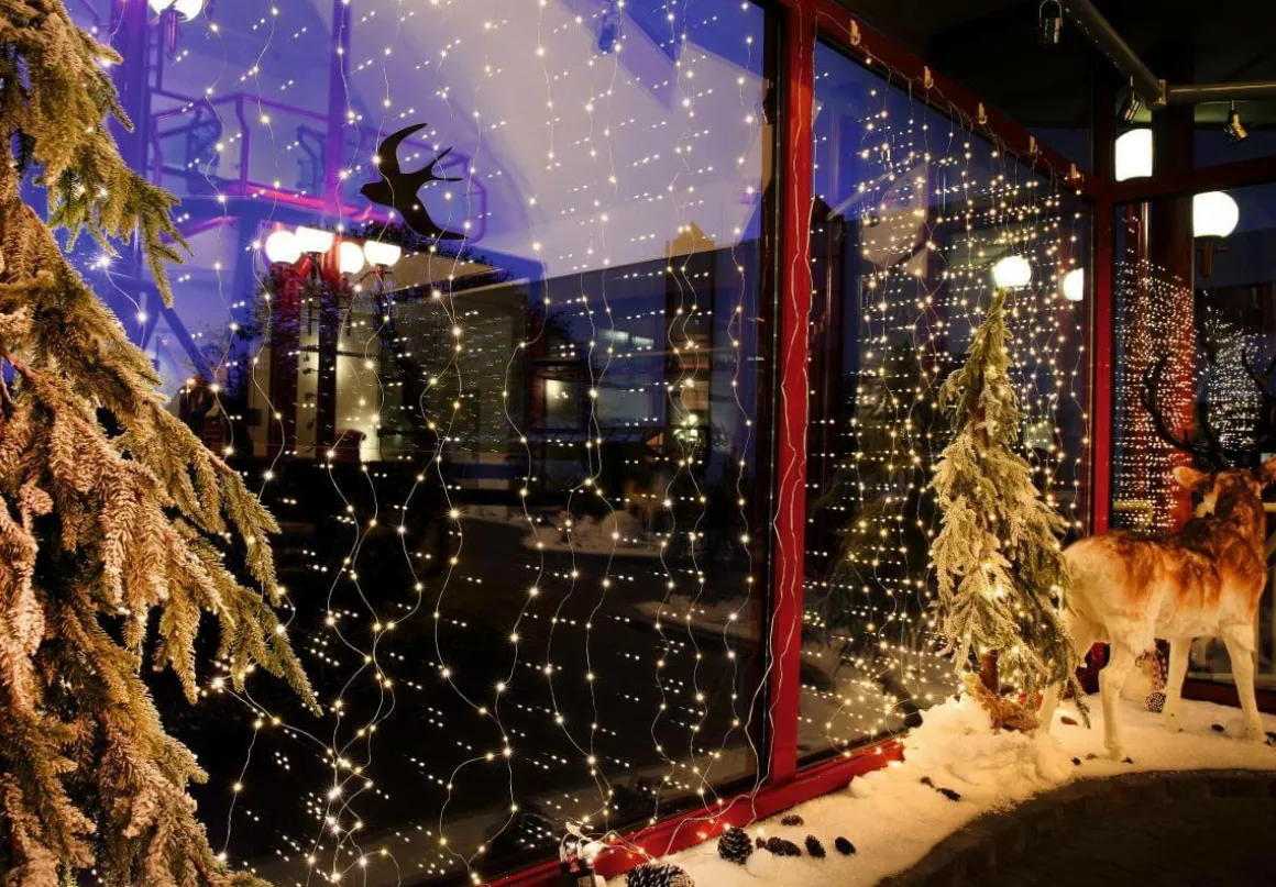 LED-Draht-Lichtvorhang Für Außen, 240 Cm