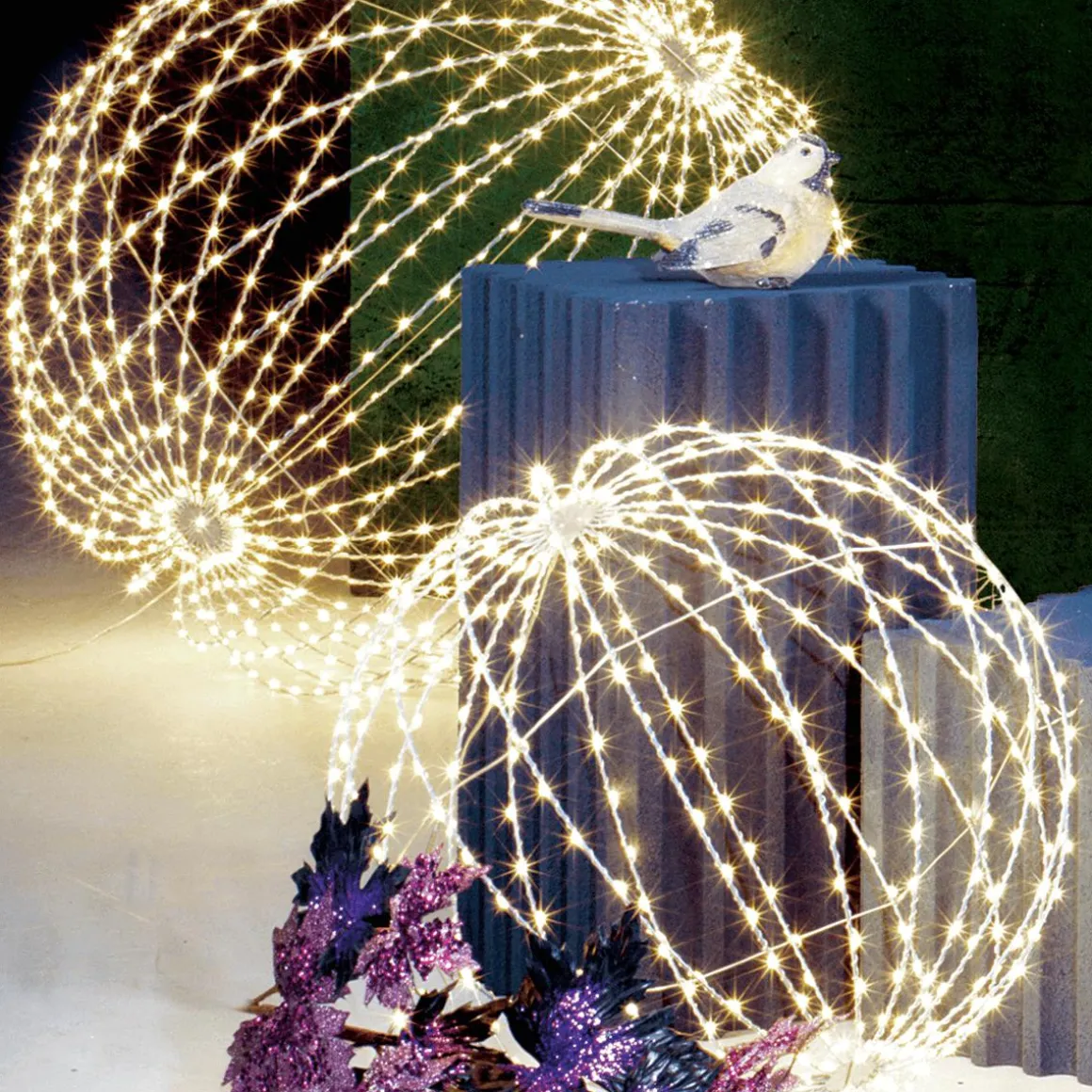 LED-Leuchtkugel Für Außen, LED Warm - Weiß, 30 Cm Ø