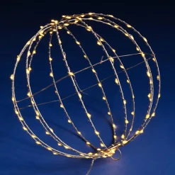 LED-Leuchtkugel Für Außen, LED Warm - Weiß, 30 Cm Ø