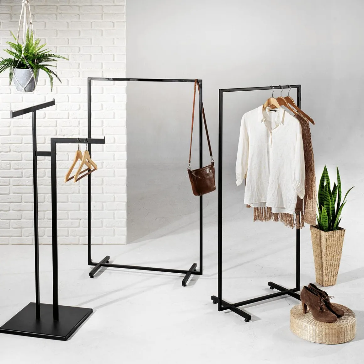 Metall-Kleiderständer NOVUS, Weiß, 90 X 145 Cm