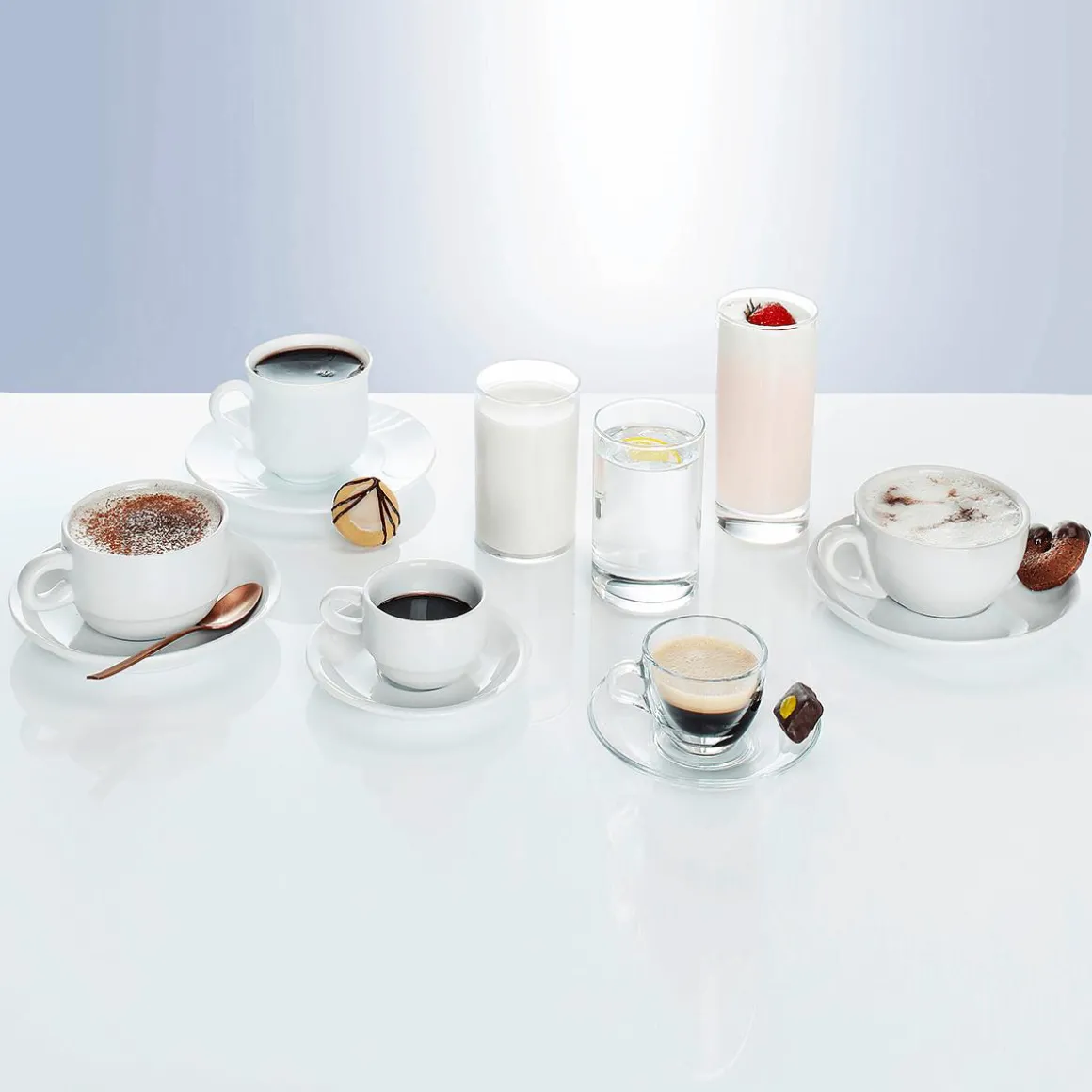 Milchglas Lebensmittel-Attrappe 10 Cm