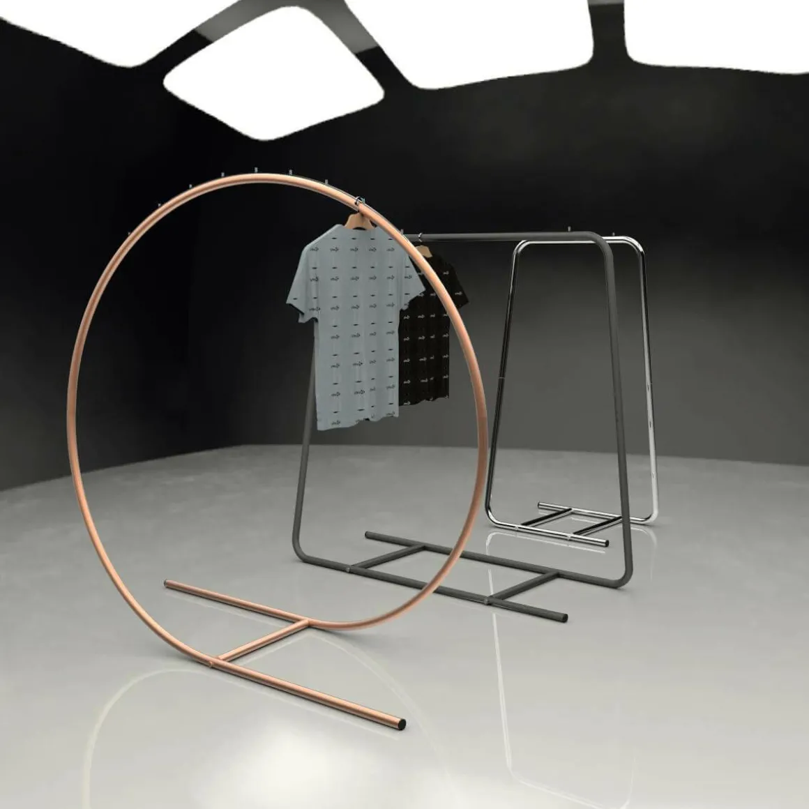 Mittelraum-Konfektionsständer Swing 160 Cm Ø, Roségold