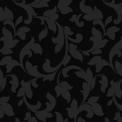 Nachhaltiges, Schwarzes Geschenkpapier Mit Glänzendem Rankenmuster – 50 M Geschenkpapier-Rolle