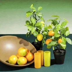 Orange Lebensmittel-Attrappe, Pack à 3 Stück