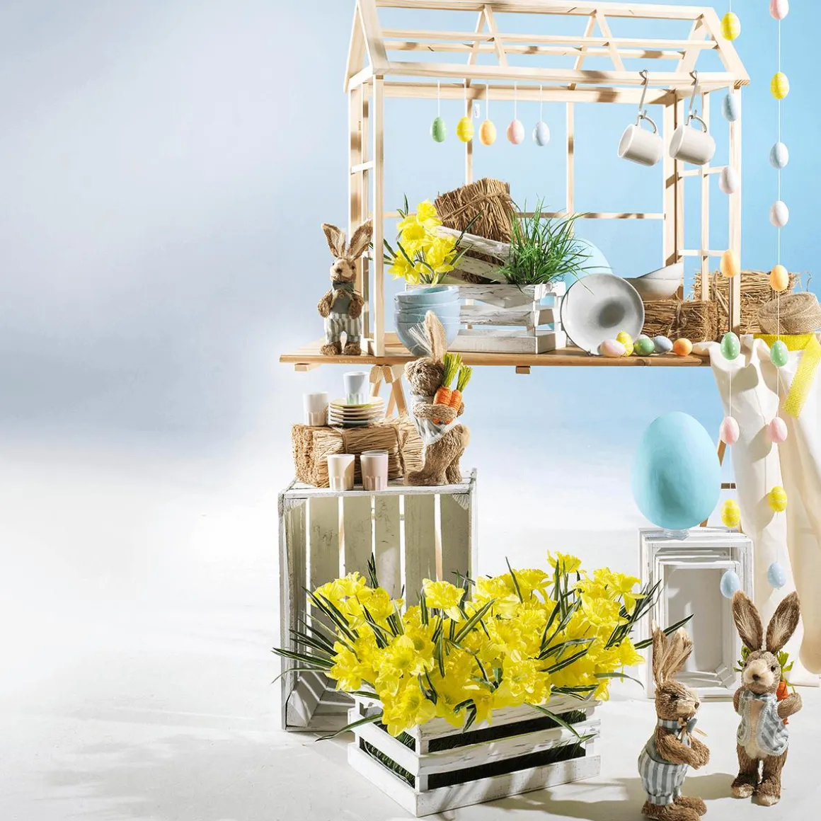 Osterhasen 2 Stück 30 & 35 Cm