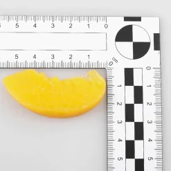 Pfirsich Scheiben Lebensmittel-Attrappe, 12 Stück