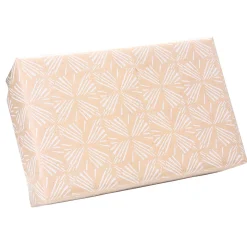 Recyceltes Kraftpapier Mit Weißen, Geometrischen Mustern – 50 M Geschenkpapier-Rolle