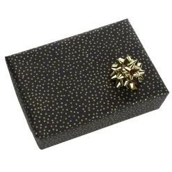 Recyceltes Kraftpapier Schwarz Mit Goldenen Punkten, 50 Cm, 50 M
