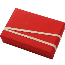 Recyceltes, Rotes Uni-Kraftpapier – 50 M Geschenkpapier-Rolle