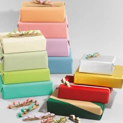 Recyceltes, Rotes Uni-Kraftpapier – 50 M Geschenkpapier-Rolle