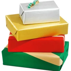 Recyceltes, Rotes Uni-Kraftpapier – 50 M Geschenkpapier-Rolle