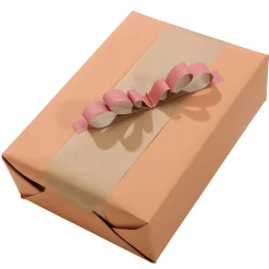 Recyceltes Uni-Kraftpapier In Orange – 50 M Geschenkpapier-Rolle