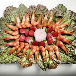 Salatblätter Grün-rot Lebensmittel-Attrappe, Pack à 6 Stück