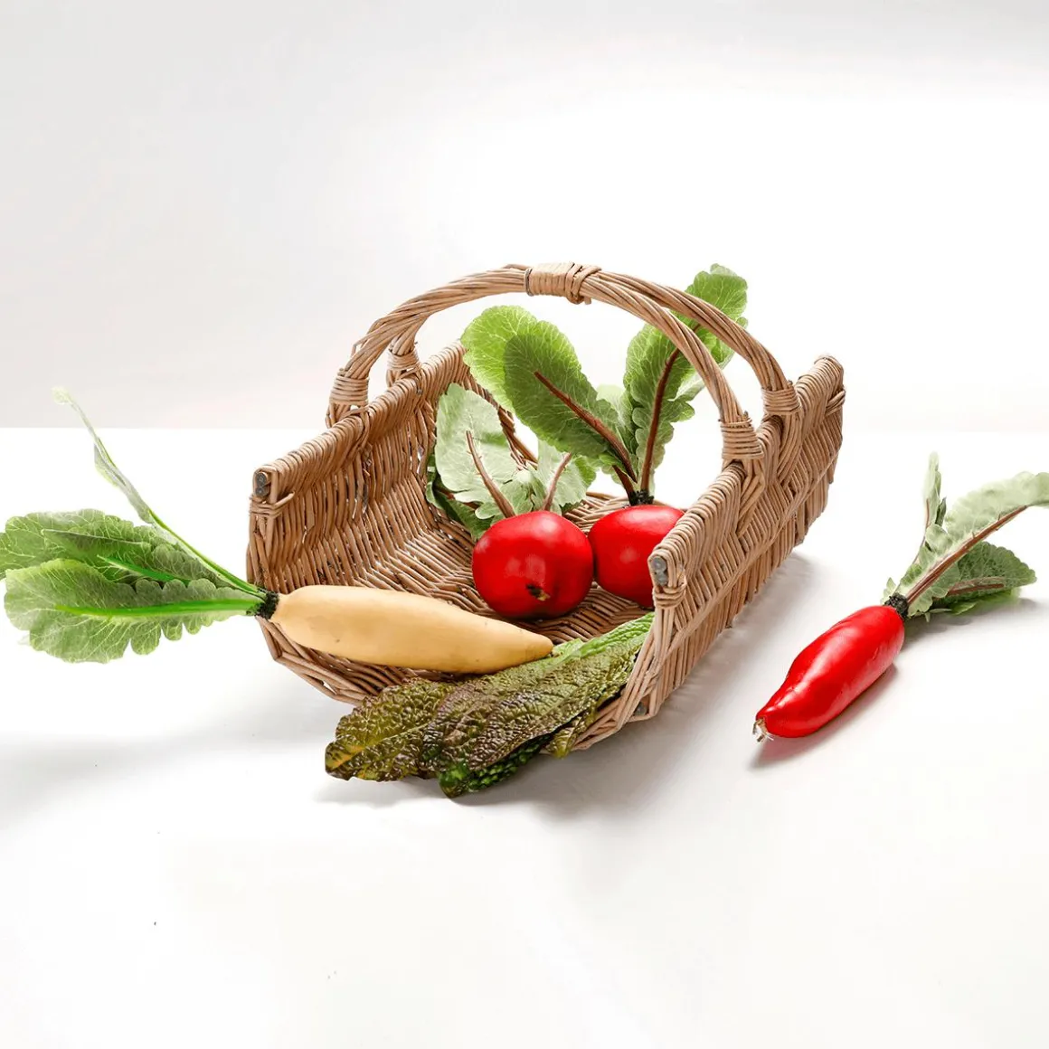 Salatblätter Grün-rot Lebensmittel-Attrappe, Pack à 6 Stück