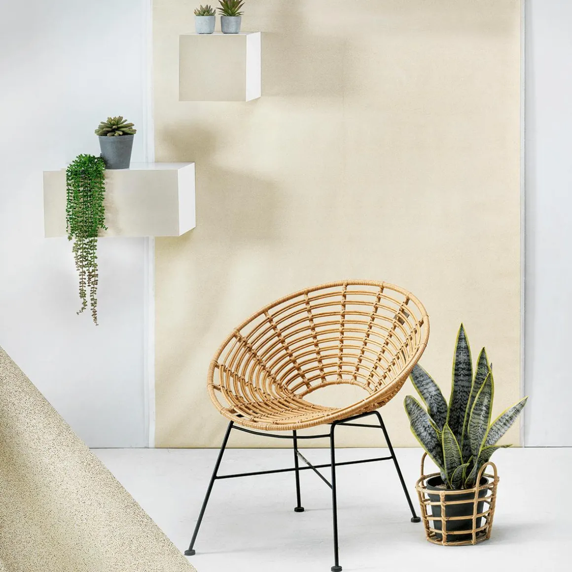 Sandstoff Mit Sandimitat, 135 Cm Breit, 10 M