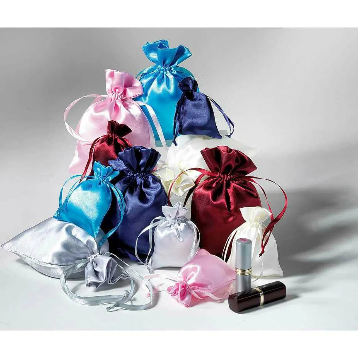 Satinsäckchen 18 Cm, 30 Stück, Bordeaux