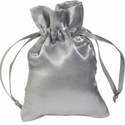 Satinsäckchen 10 Cm, 30 Stück, Silber