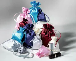 Satinsäckchen 18 Cm, 30 Stück, Silber