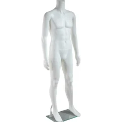 Schaufensterpuppe Mann Ohne Kopf Stehend Weiß