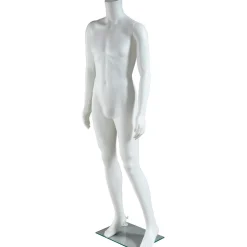 Schaufensterpuppe Mann Ohne Kopf Stehend Weiß