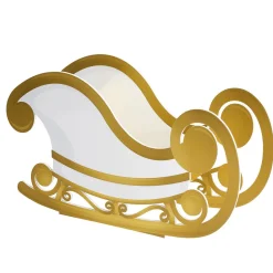 Schlitten Gold / Weiß 97 Cm