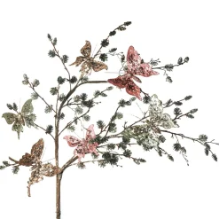 Schmetterling Mit Clip, 13 Cm, 3 Stück, Salbeigrün