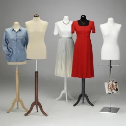 Schneiderpuppe Weiblich Weiß Auf Weißem Dreibeinständer 148 - 178 Cm Hoch