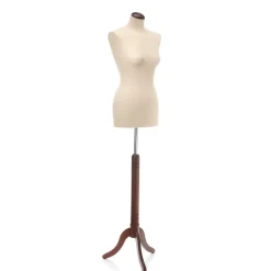 Schneiderpuppe Weiblich Wallnuss-Dreibeinständer 148 - 178 Cm Hoch