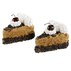 Schokotorten Lebensmittel-Attrappe, Pack à 2 Stück