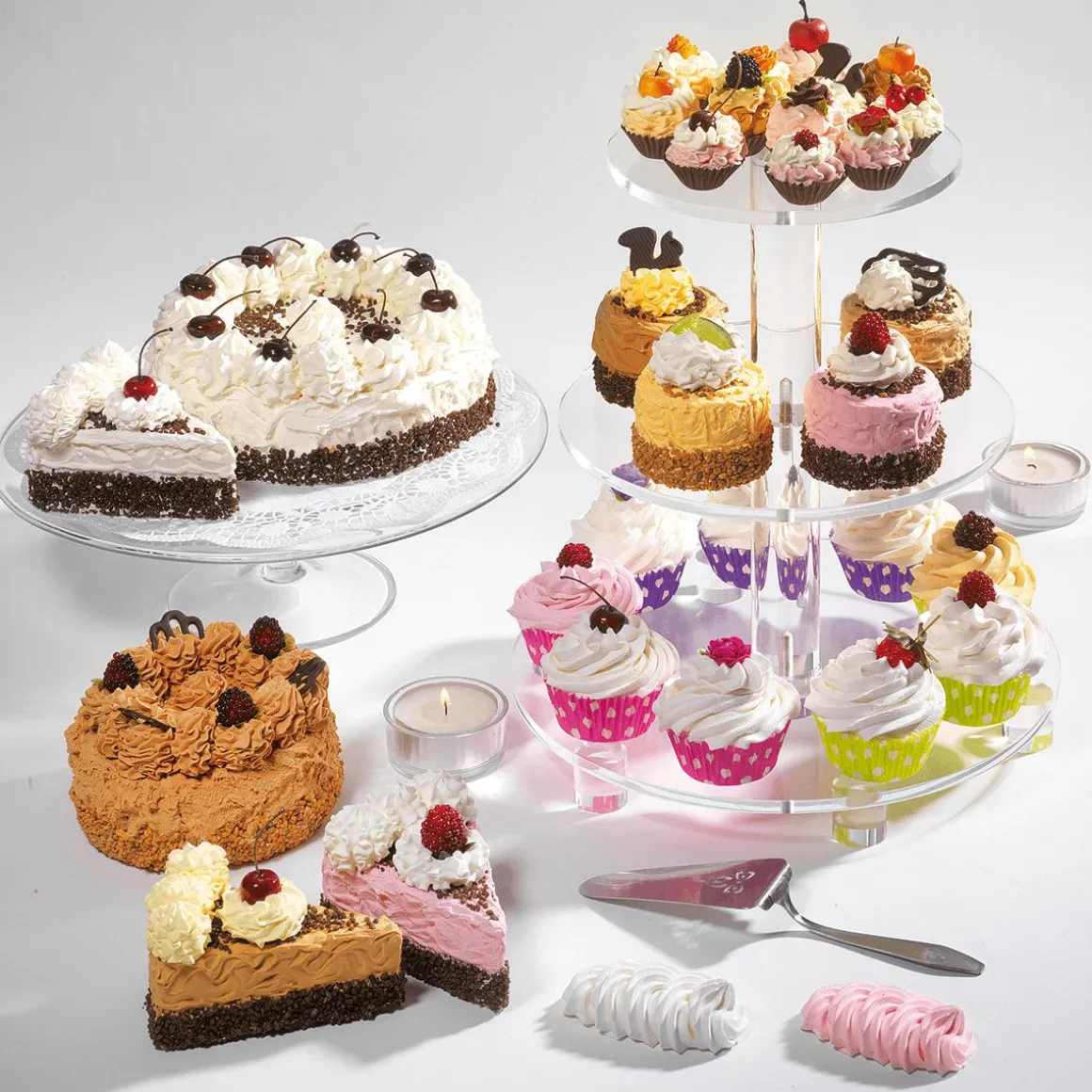 Schwarzwälderkirschtorte Lebensmittel-Attrappe, Pack à 2 Stück