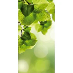 Schwer Entflammbarer Stoffbanner "grüne Birkenblätter" Aus Fahnenstoff 100 X 200 Cm