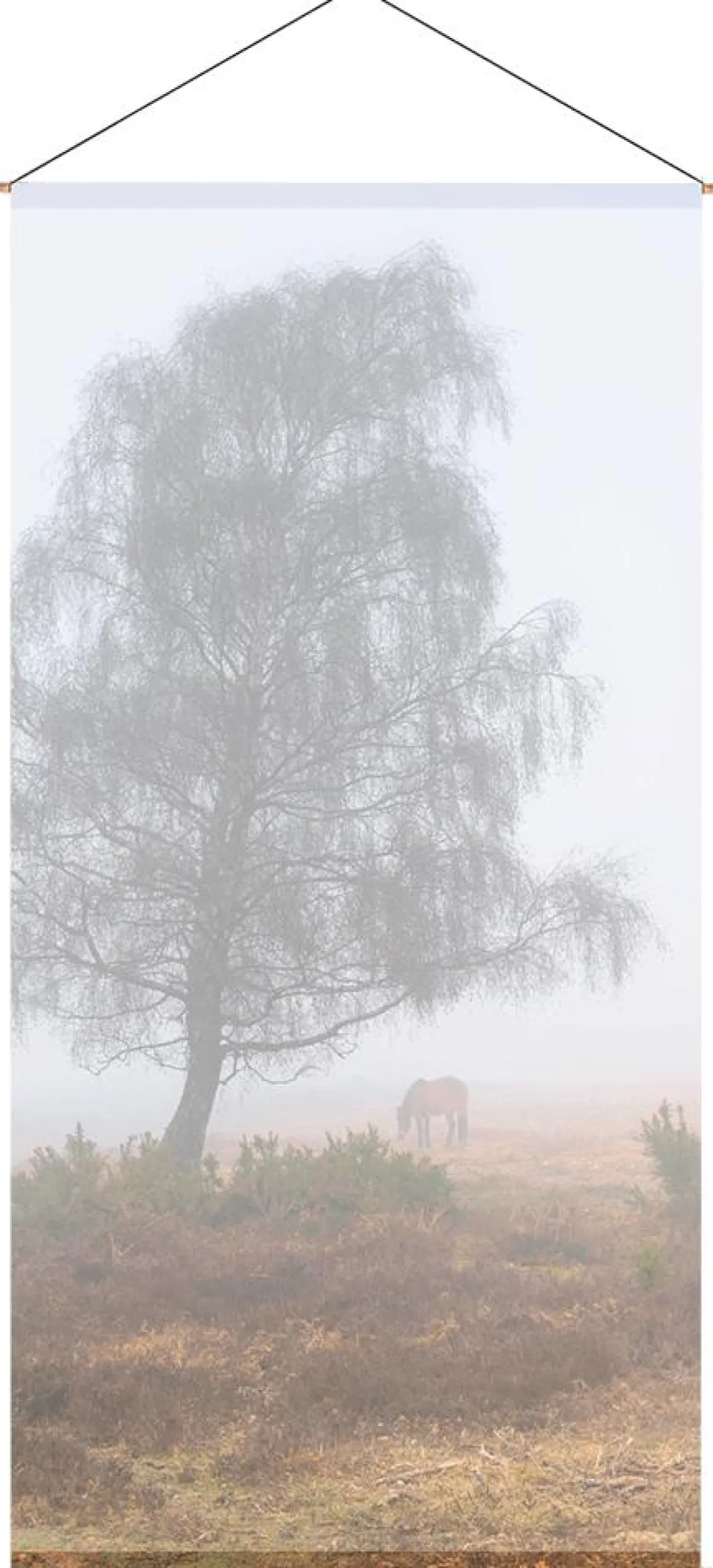 Schwer Entflammbarer Stoffbanner "Herbstnebel" Aus Fahnenstoff 100 X 200 Cm