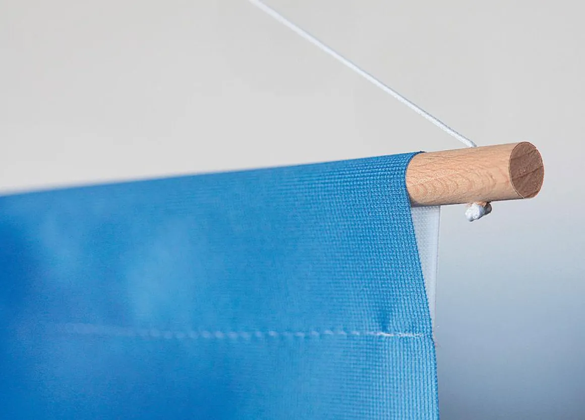 Schwer Entflammbarer Stoffbanner "Herbstnebel" Aus Fahnenstoff 100 X 200 Cm