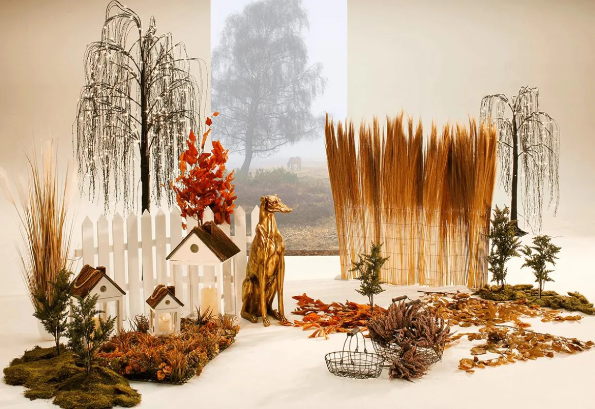 Schwer Entflammbarer Stoffbanner "Herbstnebel" Aus Fahnenstoff 100 X 200 Cm