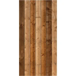 Schwer Entflammbarer Stoffbanner "Braune Bretterwand" Aus Fahnenstoff 100 X 200 Cm