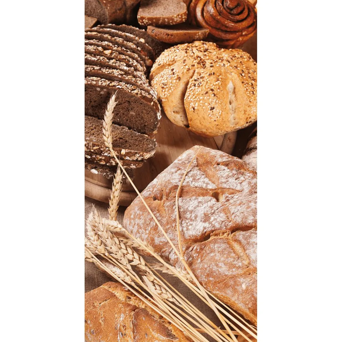 Schwer Entflammbarer Stoffbanner "frisches Brot" Aus Fahnenstoff 100 X 200 Cm