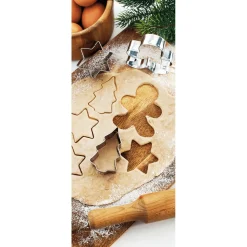 Schwer Entflammbarer Stoffbanner "Weihnachtsplätzchen Backen" Aus Fahnenstoff 75 X 180 Cm
