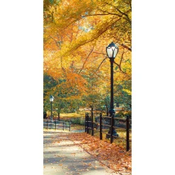 Schwer Entflammbarer Stoffbanner "Herbstpark" Aus Fahnenstoff 100 X 200 Cm