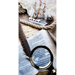 Schwer Entflammbarer Stoffbanner „Logbuch“ Aus Fahnenstoff 100 X 200 Cm