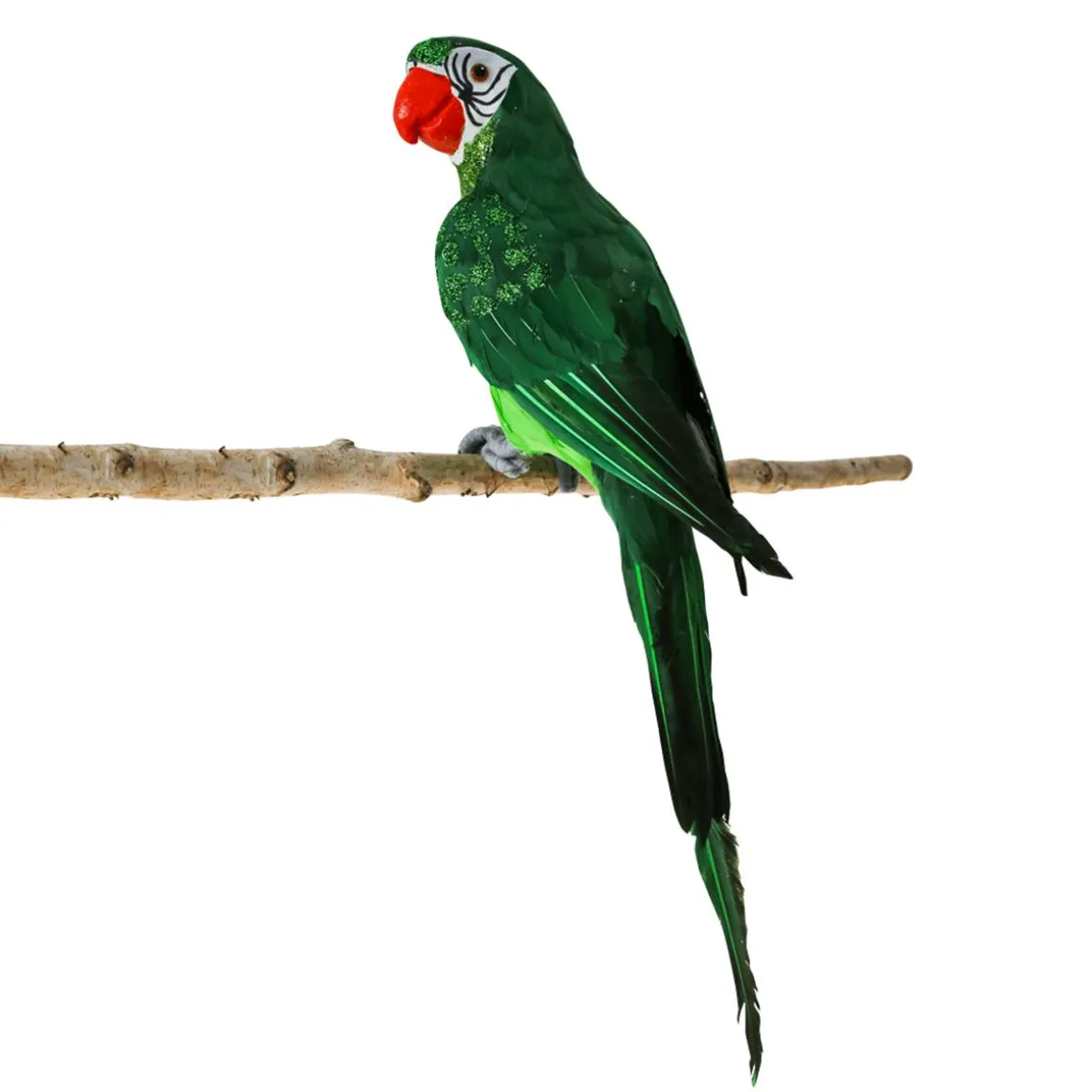Sitzender Grüner Deko Papagei 66 X 16 X 17 Cm