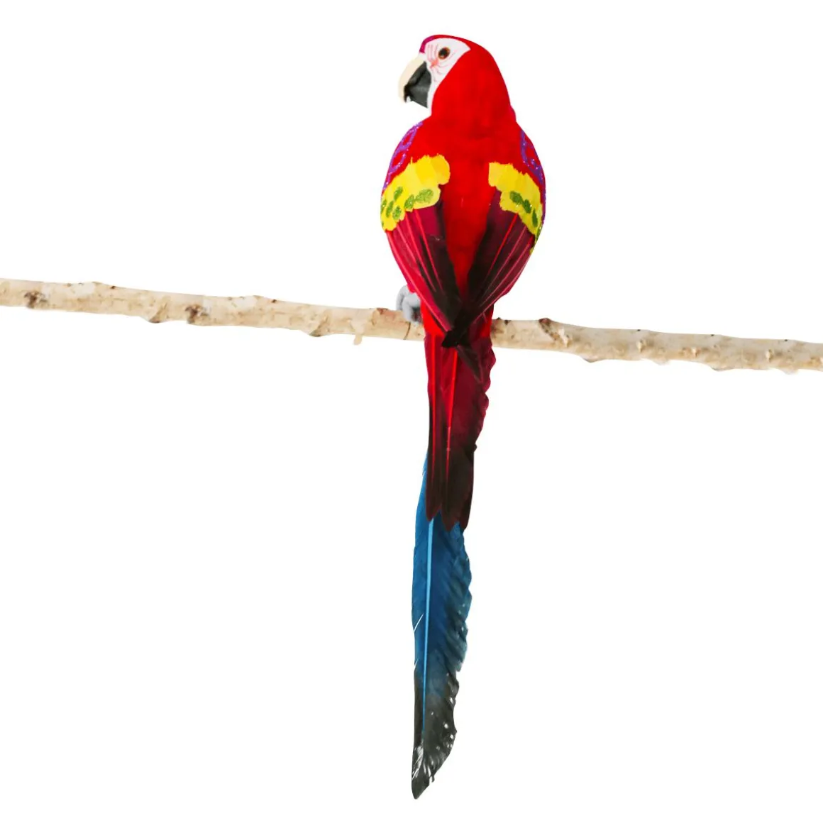 Sitzender Rot-gelber Deko Papagei 66 X 16 X 17 Cm