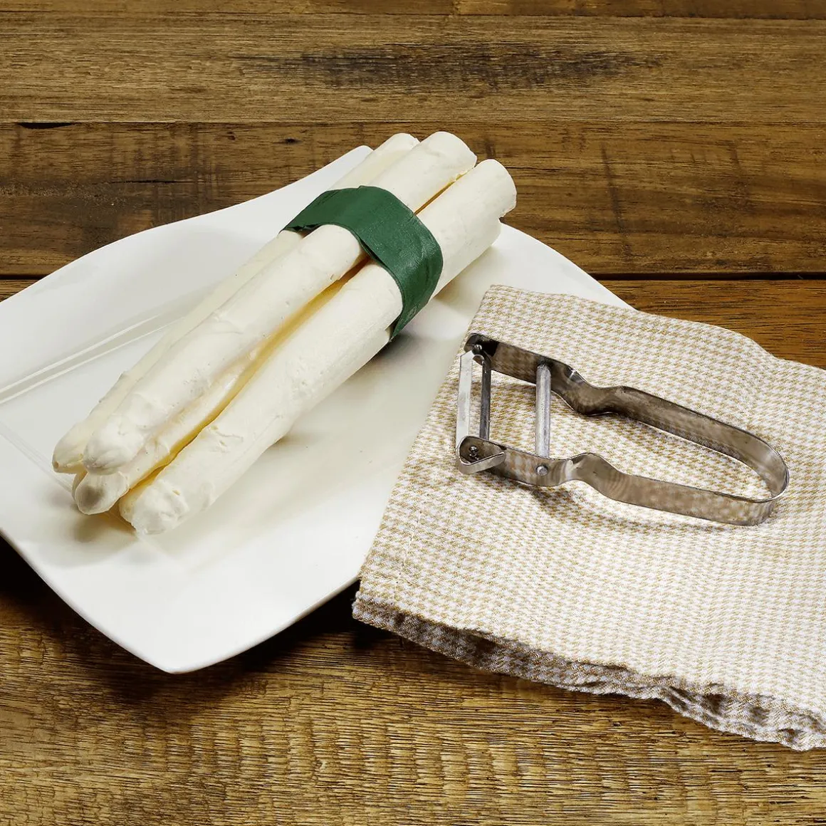 Spargelbund, Weiss -Lebensmittel-Attrappe 22 Cm